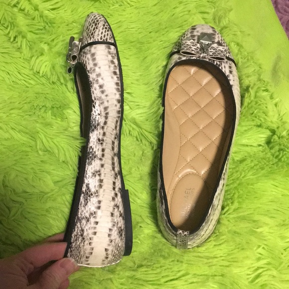 alice snakeskin ballet flat